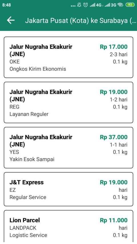 Cek Ongkir & Resi screenshot 3