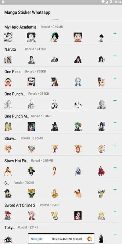 Manga Sticker Whatsapp screenshot 1
