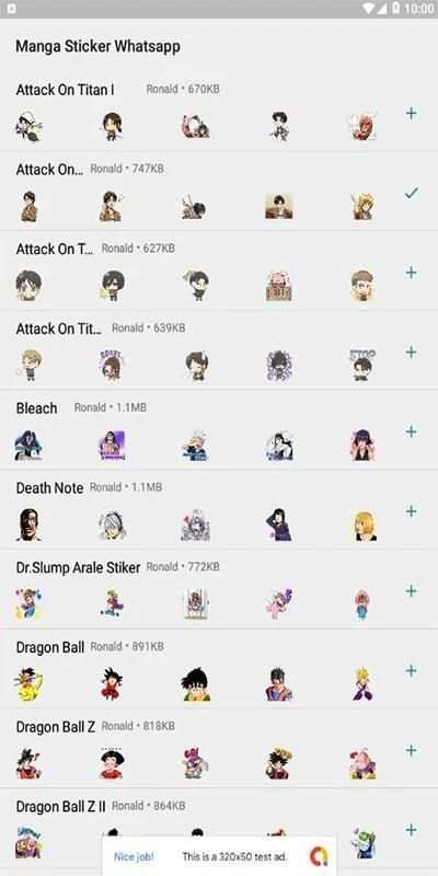 Manga Sticker Whatsapp screenshot 4