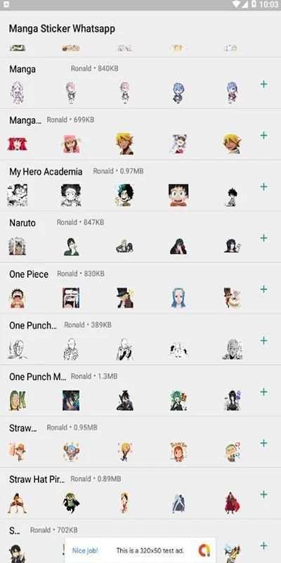 Manga Sticker Whatsapp screenshot 2