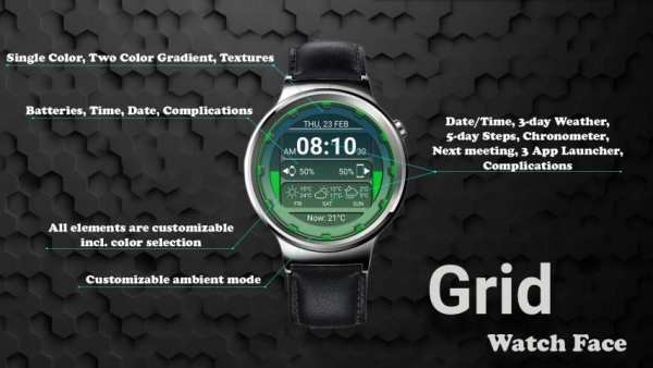 Grid Watch Face screenshot 8