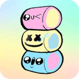 Candy & Marshmello wallpapers - Cute Backgrounds