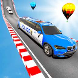 Police Limo Car Stunts Racing: Mega Ramp Car Stunt