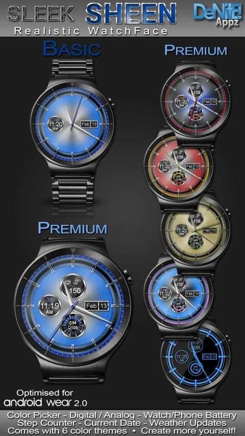 Sleek Sheen HD Watch Face Widget & Live Wallpaper स्क्रीनशॉट 30