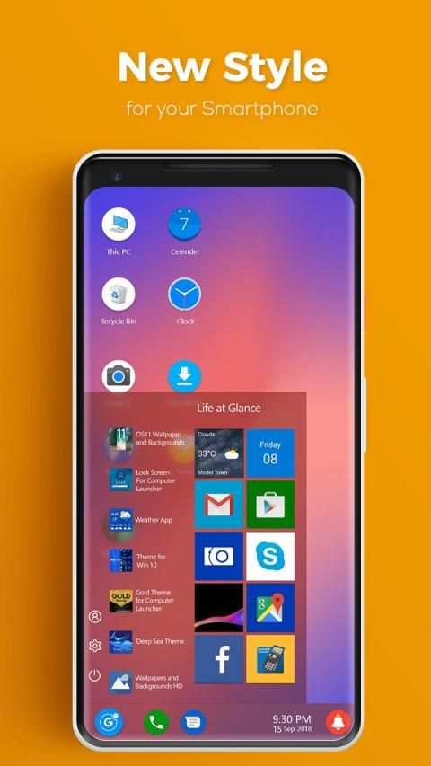 Pixel 4 theme for computer Launcher स्क्रीनशॉट 2