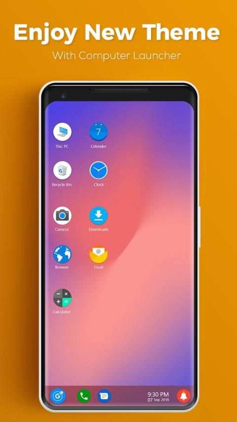 Pixel 4 theme for computer Launcher स्क्रीनशॉट 1