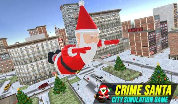 Santa Claus Rope hero Crime City Action Game स्क्रीनशॉट 3