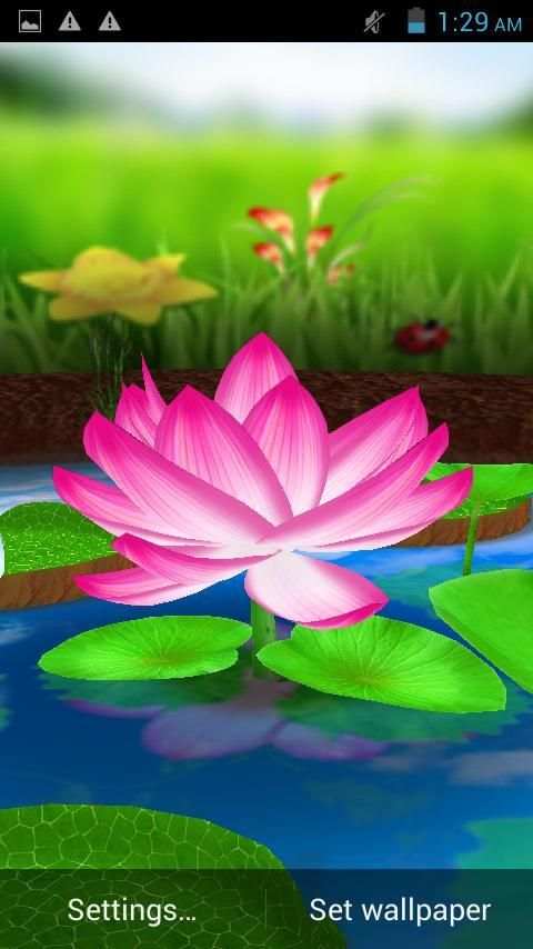 Lotus 3D Live Wallpaper स्क्रीनशॉट 9