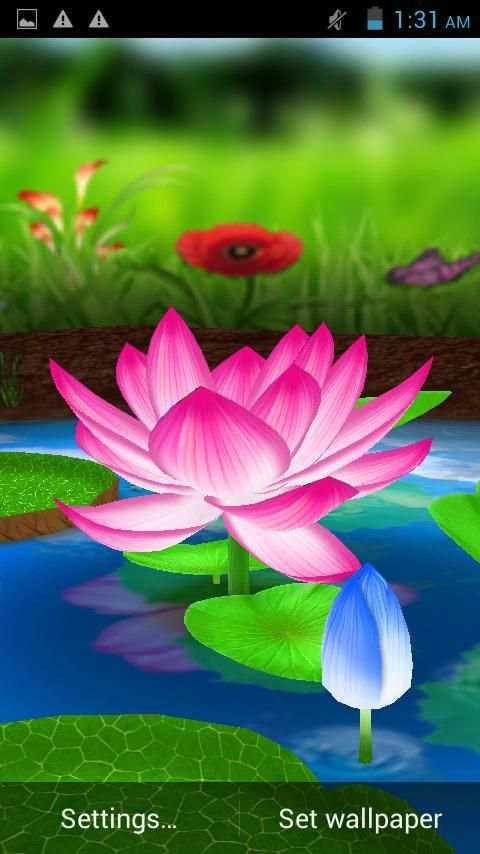 Lotus 3D Live Wallpaper स्क्रीनशॉट 5