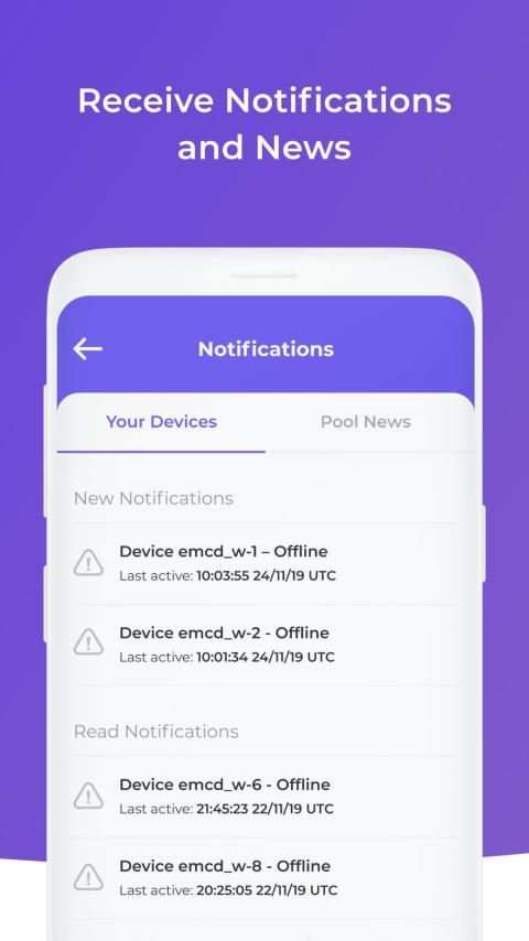 EMCD Pool App screenshot 2