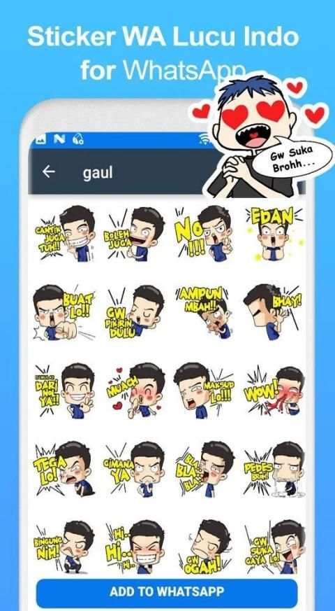 Sticker Lucu untuk WhatsApp WAStickerApps screenshot 5