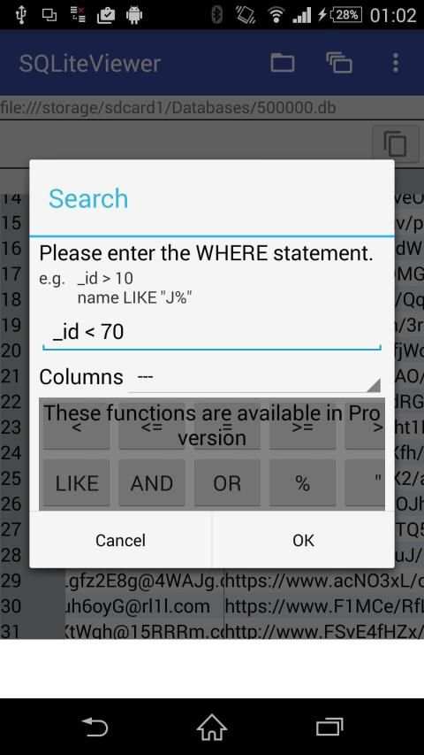 SQLite Viewer स्क्रीनशॉट 2