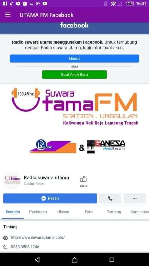 UTAMA FM LAMPUNG screenshot 1
