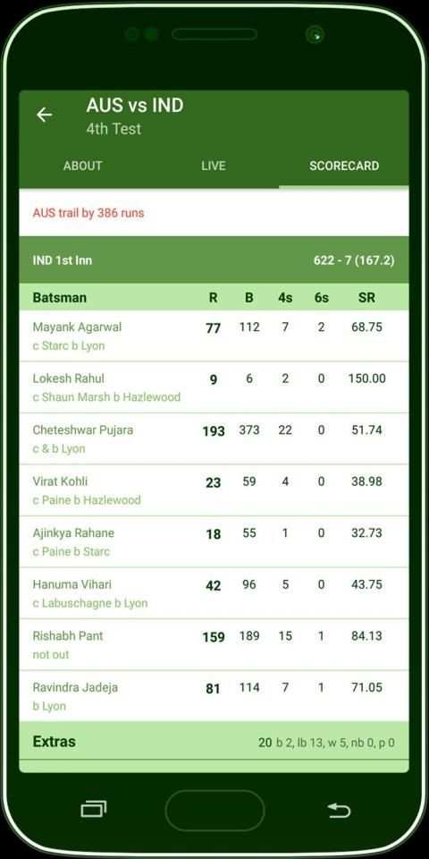 Live Cricket Score & News स्क्रीनशॉट 3