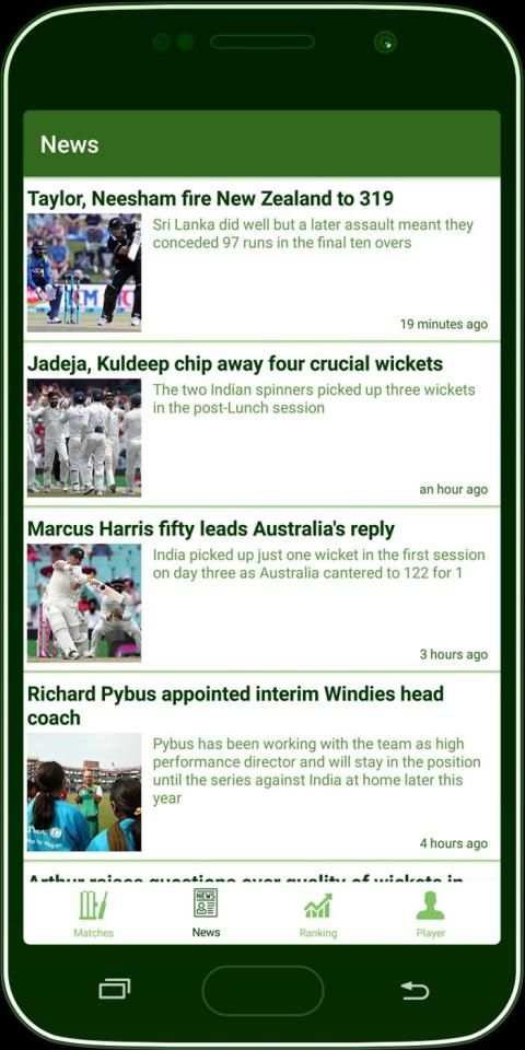 Live Cricket Score & News स्क्रीनशॉट 4