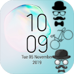 ikon Galaxy S10 Plus | Note10 Plus Digital Clock Widget