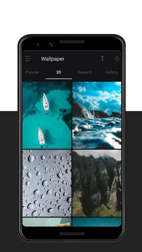 3D 4K Wallpapers Flashlight Compass all in one screenshot 5