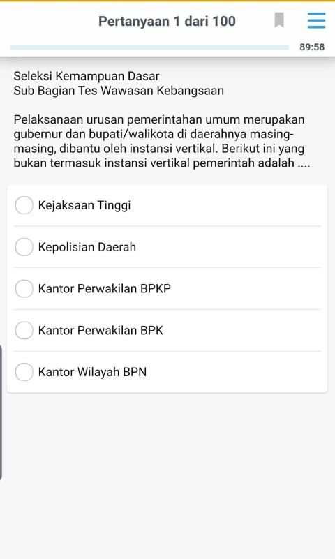 SKD CPNS Kemenkumham CAT BKN screenshot 2