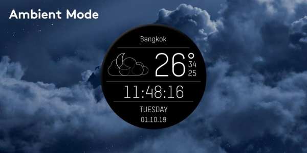 Weather Black Premium Watch Face screenshot 3
