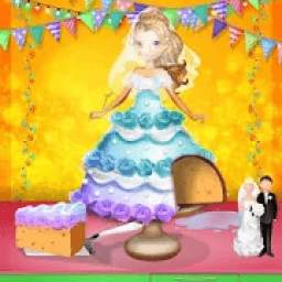 Wedding Doll Cake Cooking: Bridal Cakes Maker Game