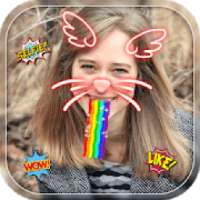 Free Live Face Camera - Live Face Stickers on 9Apps