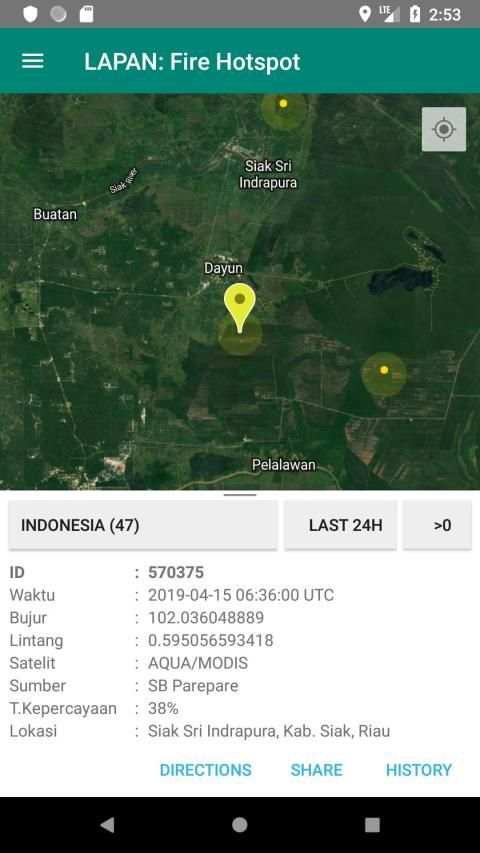 LAPAN: Fire Hotspot screenshot 3