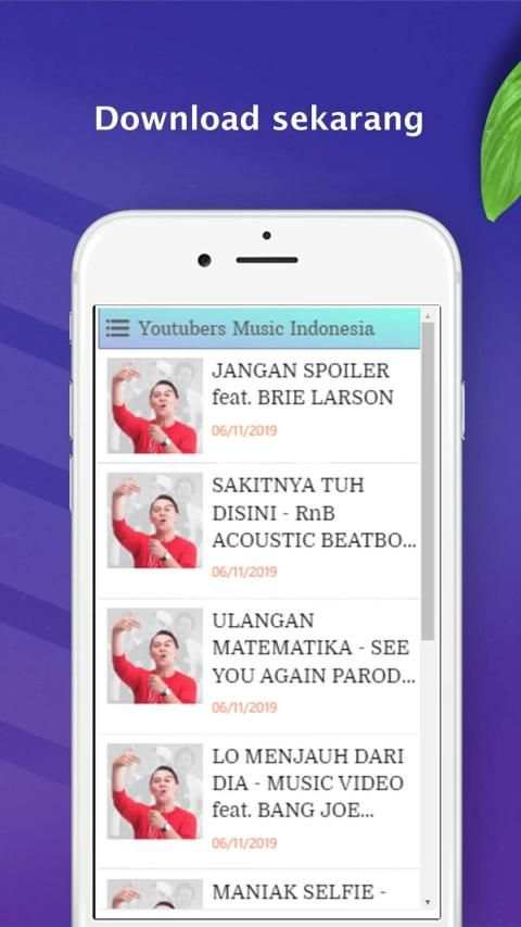 Youtubers Music Indonesia स्क्रीनशॉट 1