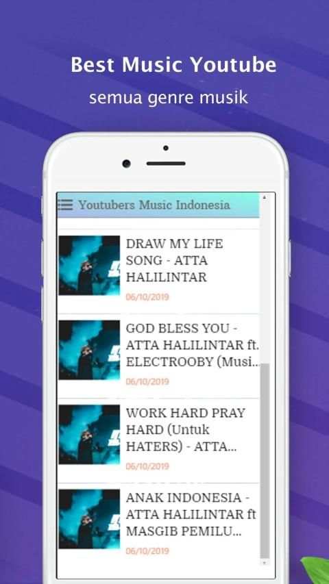 Youtubers Music Indonesia स्क्रीनशॉट 3