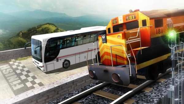 Train Vs Bus Racing स्क्रीनशॉट 1