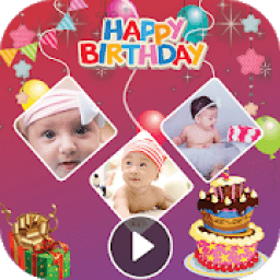 ikon Happy Birthday Photo Video Maker