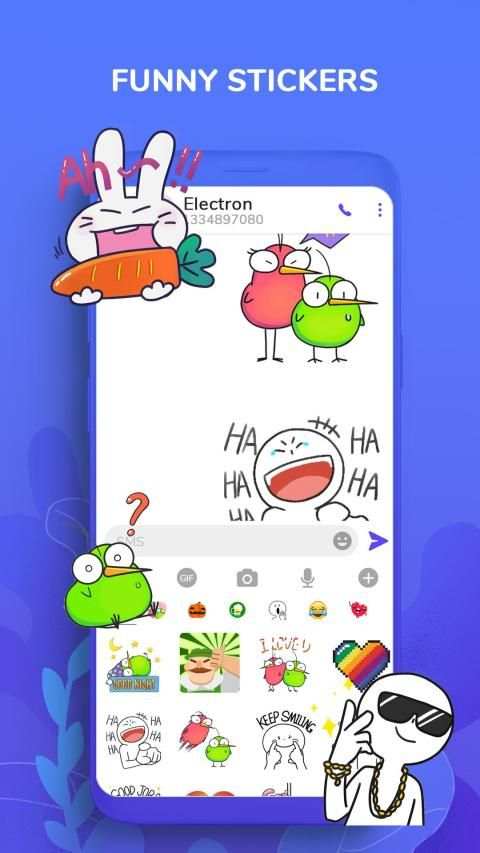 Hii Messenger - SMS emoji, call screen screenshot 2