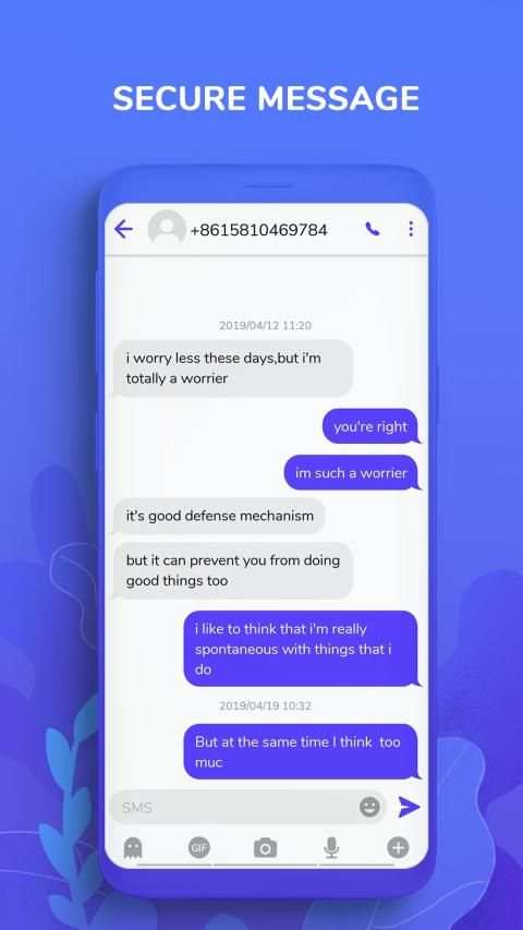 Hii Messenger - SMS emoji, call screen screenshot 3