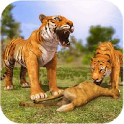 Angry Tiger Family Sim City Attack
