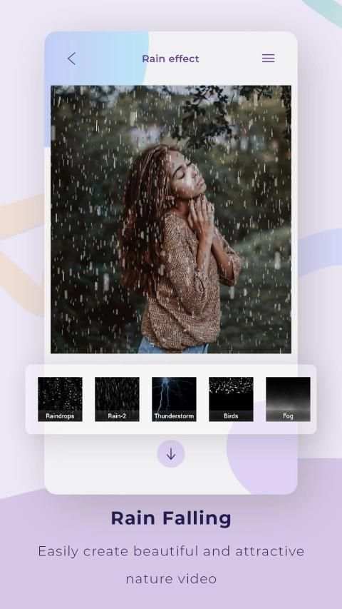 Rain Effect Video Maker स्क्रीनशॉट 1