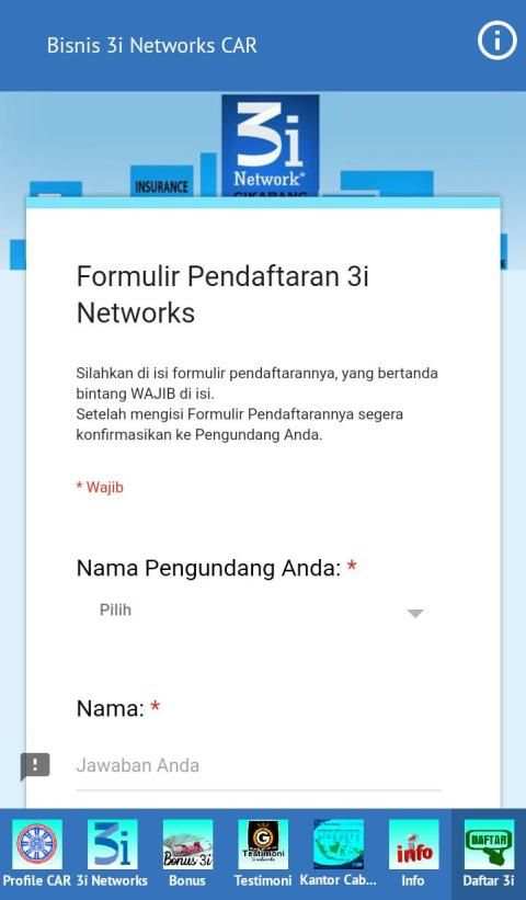Bisnis 3i Networks CAR screenshot 1