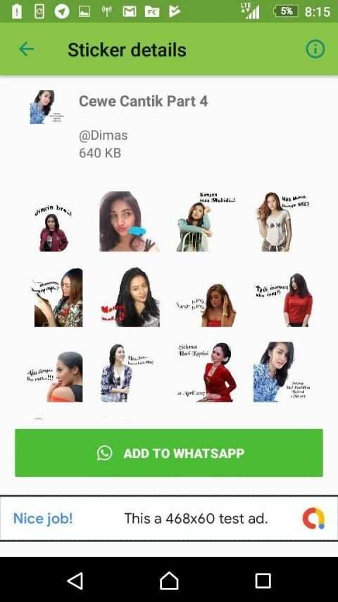 Sticker Cewe Cantik Lucu For Whatsapp screenshot 2