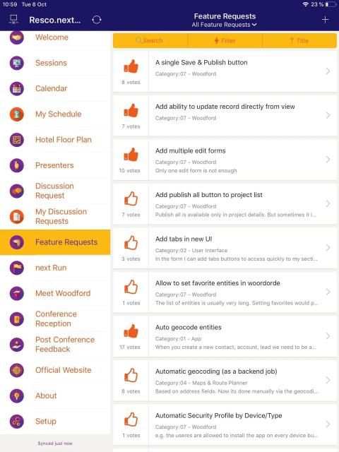 Resco.next Event App स्क्रीनशॉट 8