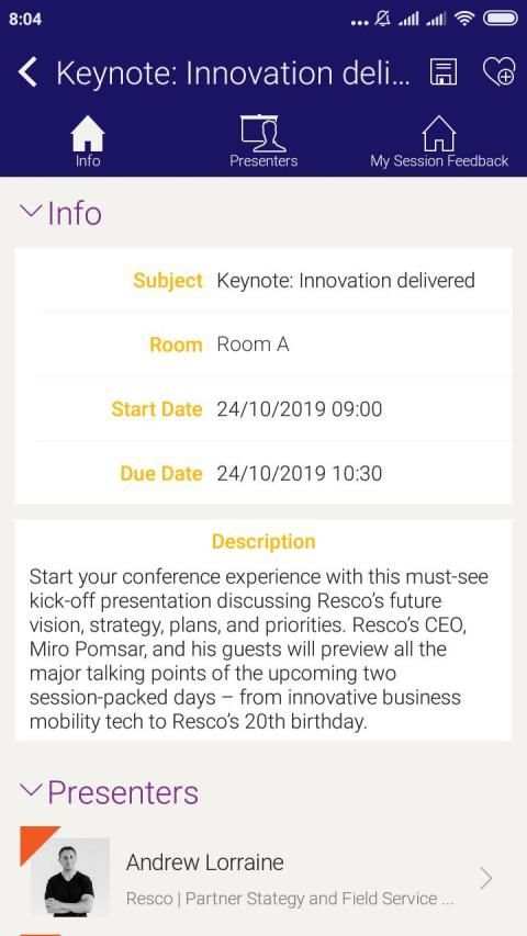 Resco.next Event App स्क्रीनशॉट 21