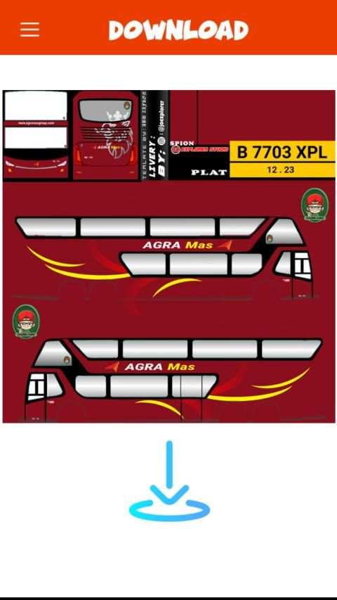 Livery Bussid Agra Mas screenshot 3