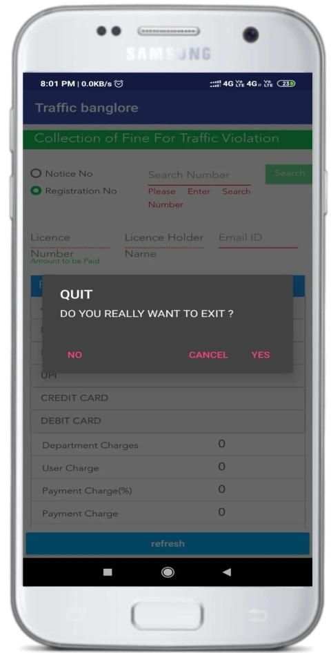 Traffic fines checking app screenshot 1