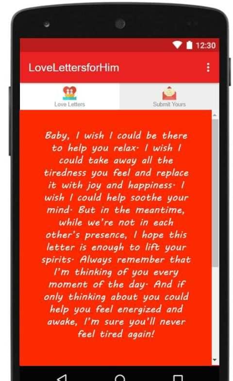 Love Letters for Him screenshot 1