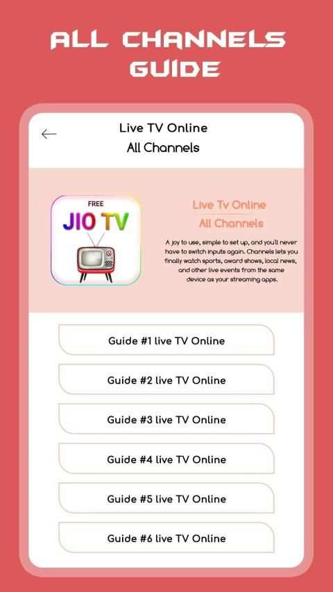 Live Jio TV HD Channels Guide स्क्रीनशॉट 5