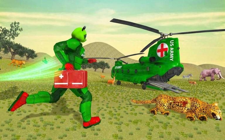 US Army Panda Robot Hero Transform : Animal Rescue screenshot 3