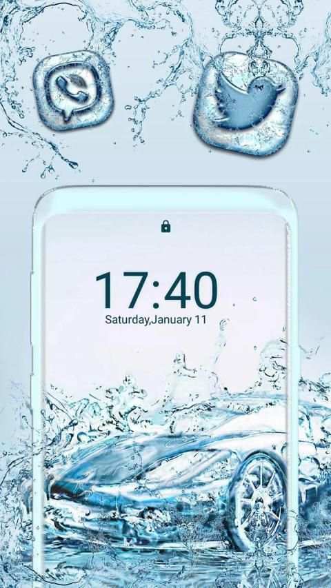 Water Car Launcher Theme स्क्रीनशॉट 3