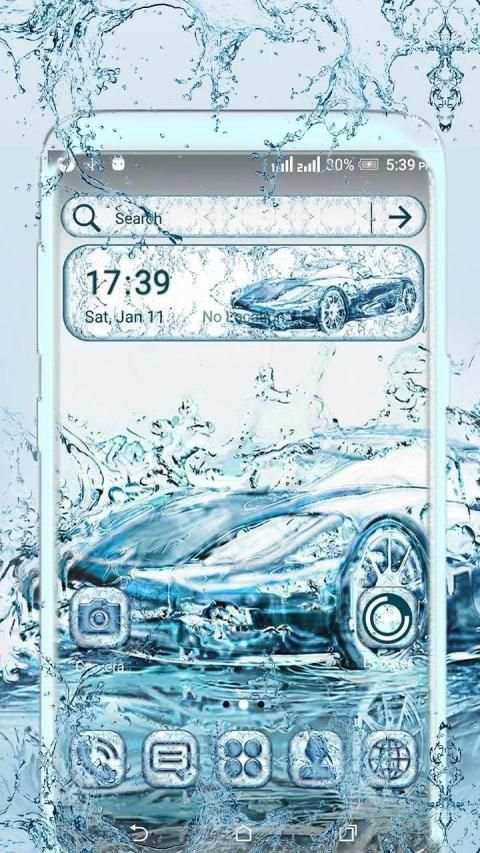 Water Car Launcher Theme स्क्रीनशॉट 1