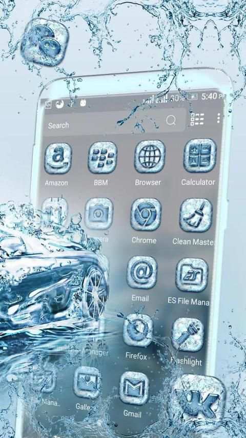Water Car Launcher Theme स्क्रीनशॉट 2