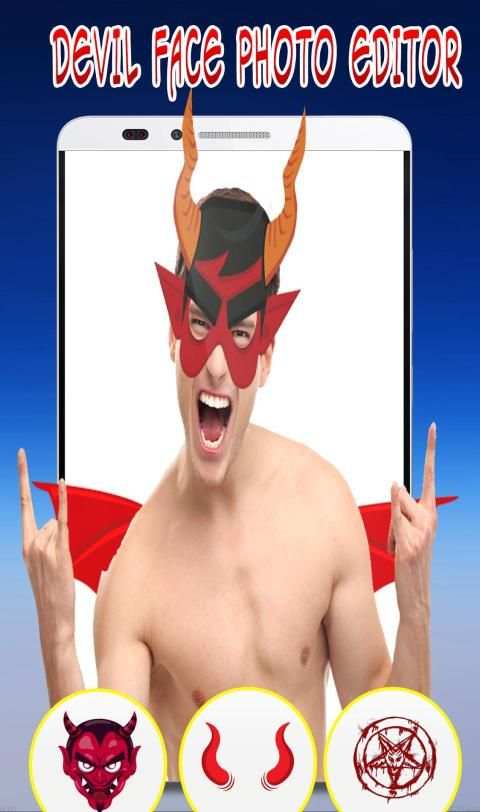 Devil Face Mask Photo Editor स्क्रीनशॉट 1