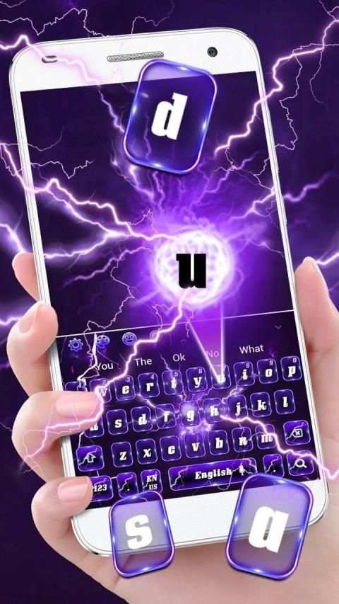 Blue Lightning Thunder Keyboard स्क्रीनशॉट 2