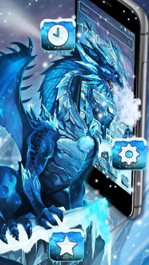 Blue Ice Horror Dragon Theme screenshot 2