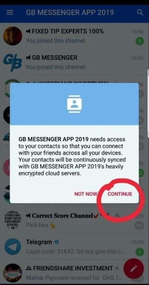 GB MESSENGER APP 2019 screenshot 1